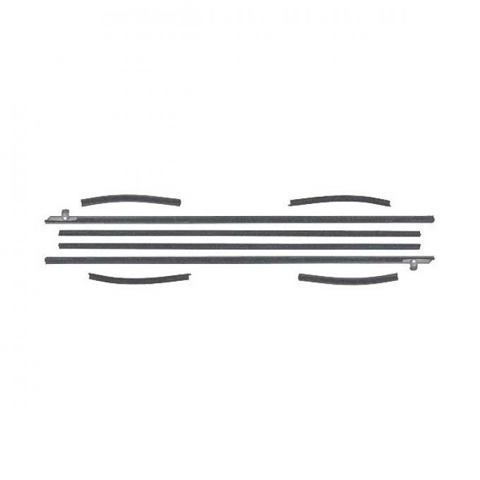 Ford Mustang Belt Weatherstrip Kit - 8 Pieces - Inner & Outer - Coupe - Door Windows & Rear Quarters