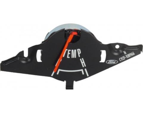 Ford Mustang Temperature Gauge - With Black Face - ReplacesStamping # C9ZF-10B966 - For Cars Without A Tachometer