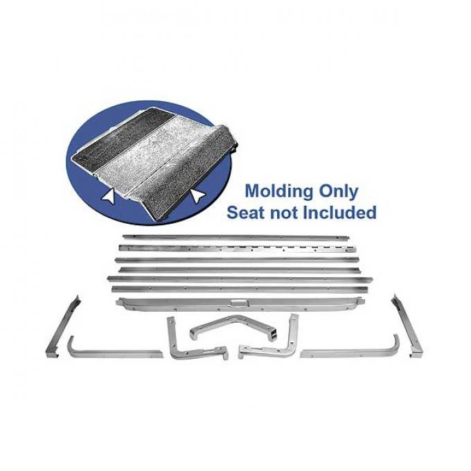 Ford Mustang Fold Down Seat Moulding Kit - 14 Pieces - Fastback