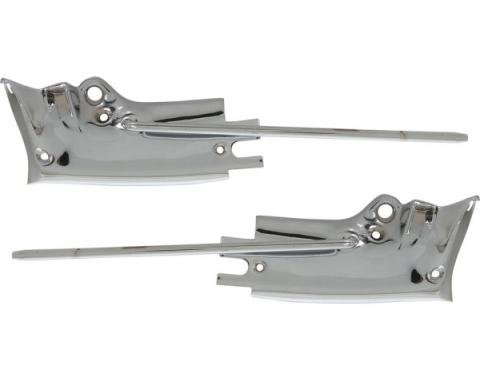 Ford Mustang Sun Visor Bracket & Pivot Assemblies - Chrome - Convertible