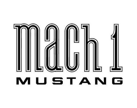 Ford Mustang Mach 1 Fender Decal - Black