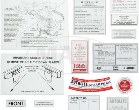 Decal Kit - 1965 Mustang