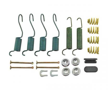 Ford Mustang Drum Brake Hardware Kit - Rear - 9 x 1-1/2 Brakes - 6 Cylinder Except Convertible