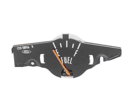 Ford Mustang Fuel Gauge - With Black Face - Replaces Stamping # C9ZF-10B966 - For Cars Without A Tachometer