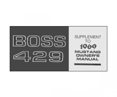 Mustang Boss 429 Owner's Manual Supplement - 4 Pages