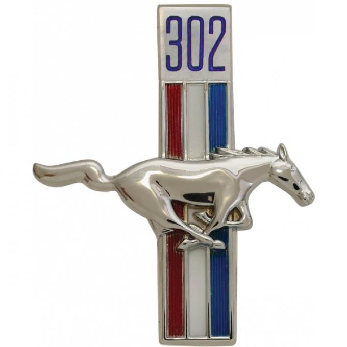 Ford Mustang Fender Ornament - Running Horse Under 302 - Right