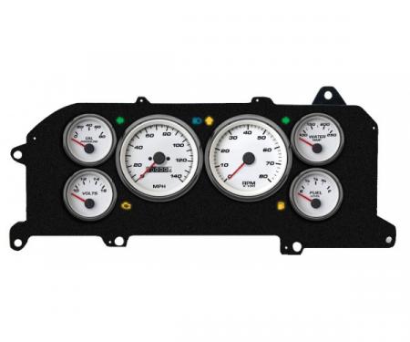 Mustang - New Vintage USA Performance Series Kit - 6 Gauge Package, White Dial - 1987-1993 - Programmmable Speedometer MPH