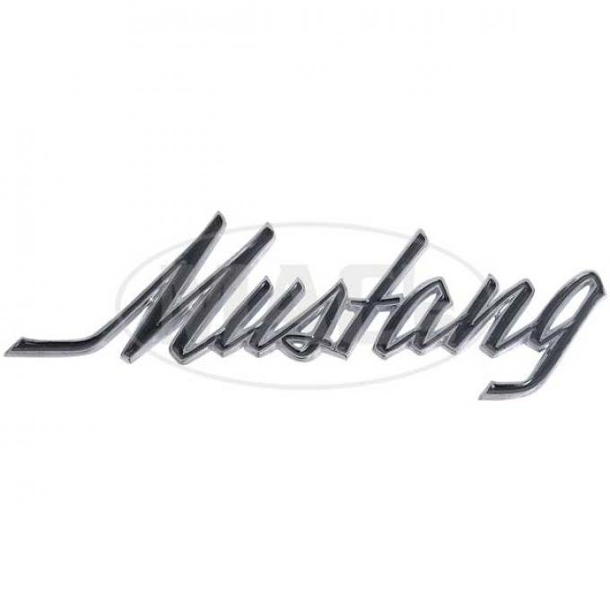 Ford Mustang Trunk Lid Nameplate - Mustang - Chrome With Black Painted Details