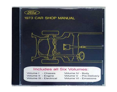 1973 Ford and Mercury Car Shop Manual CD - For Windows Operating Systems Only