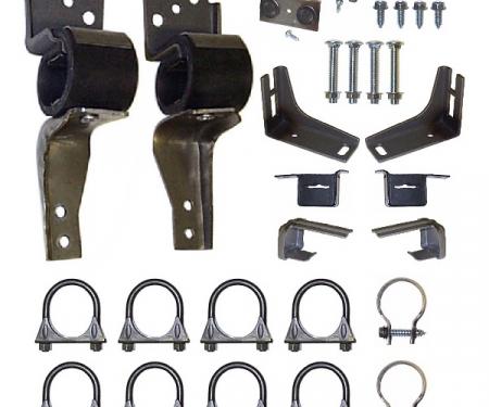 Ford Mustang Exhaust Hanger Kit, Dual Exhst Mnt Kit 2.25"-Oversized 1965-66