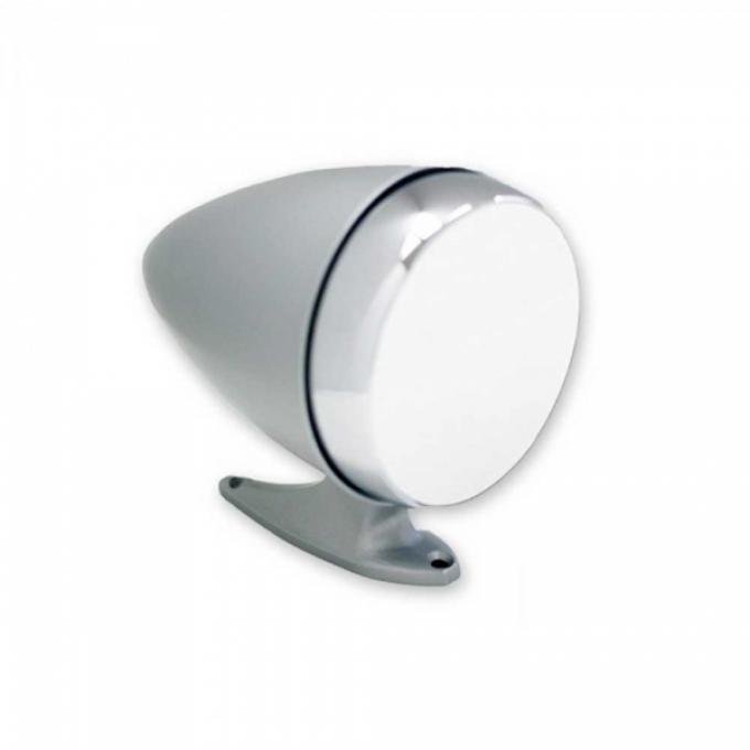 Ford Mustang - Bullet Mirror, Rotunda Style, Flat, Left, Chrome, 1965-1967