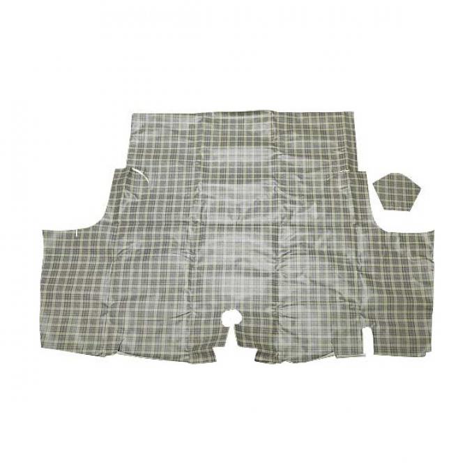 Ford Mustang Trunk Mat - Vinyl & Fleece - Plaid #08 - Coupe& Convertible