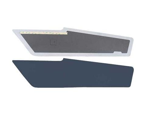 Ford Mustang Sail Panels - Dark Blue Tier Grain Vinyl - Fastback