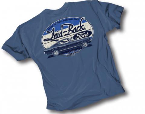 Ford Mustang "American Made Blue Oval Cool" T-Shirt, Blue