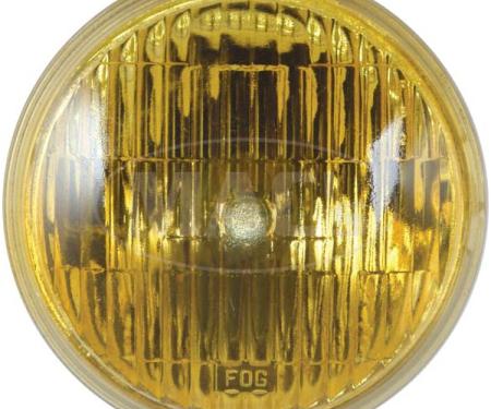 Ford Mustang Fog Light Sealed Beam Bulb - G.E. Logo & Word Fog On Amber Lens
