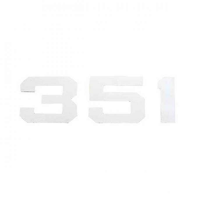 Ford Mustang 351 Hood Decal - White