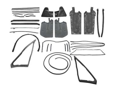 Ford Mustang Weatherstrip Kit - Convertible - 13 Seals WithLate Style Door Window Rear Upper Seals