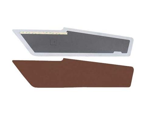 Ford Mustang Sail Panels - Maroon Tier Grain Vinyl - Fastback