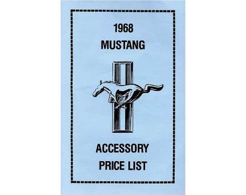 Ford Mustang New Car Accessory Price List