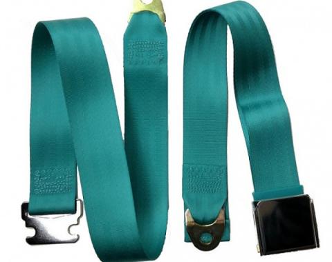 Seatbelt Solutions Universal Lap Belt, 74" with Chrome Lift Latch 1800744009 | Turquoise