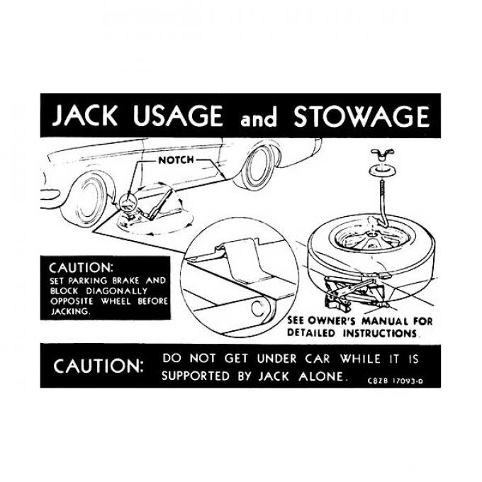 Ford Mustang Decal - Jack Instruction - Styled Wheels