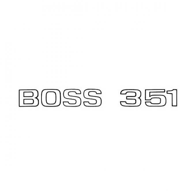 Ford Mustang Boss 351 Deck Lid Decal - Black