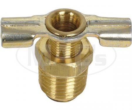 Radiator Drain Petcock Valve - 1/4 Thread - Straight Outlet