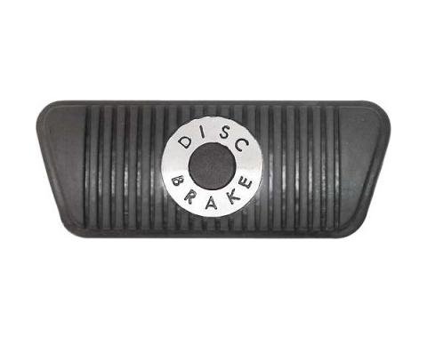 Ford Mustang Brake Pedal Pad - Disc Brakes In Black Lettering - V-8 With Automatic Transmission