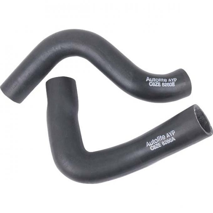 Ford Mustang Radiator Hose Set - 2 Hoses - Script - 302 V-8