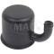 Oil Filler Breather Cap - Reproduction - Up Turned Spout - Push On Type - Black - 260 Or 289 V8