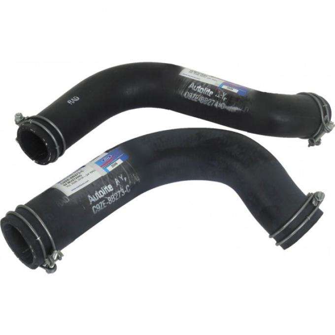 Ford Mustang Radiator Hose Set - 2 Hoses - Script - For 24 Radiator - 302 Or Boss 302 Or 351W V-8