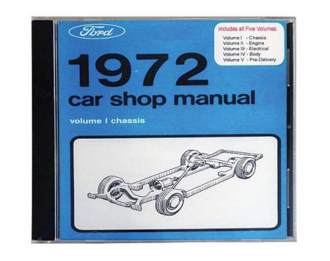 1972 Ford and Mercury Car Shop Manual CD - For Windows Operating Systems Only