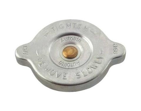 Radiator Cap - Reproduction - 13 Lbs. - Zinc Plate - Autolite Logo - Ford & Mercury