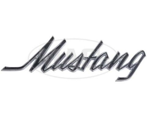 Ford Mustang Trunk Lid Nameplate - Mustang - Chrome With Black Painted Details