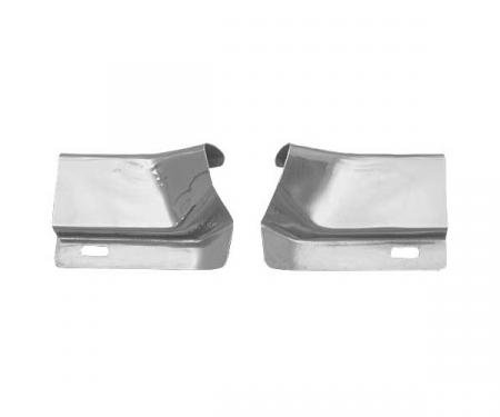 Ford Mustang Roof Drip Rail Moulding Joint Covers - Bright Metal - Fastback
