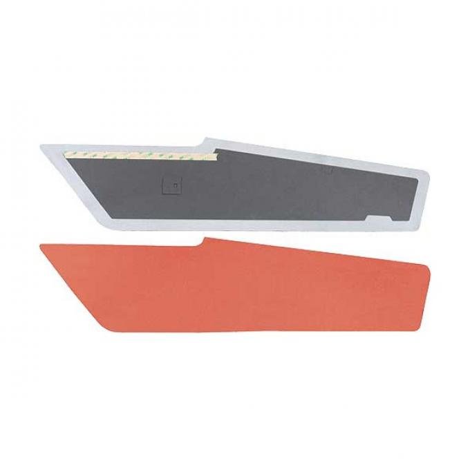 Ford Mustang Sail Panels - Vermillion Or Bright Red Tier Grain Vinyl - Fastback