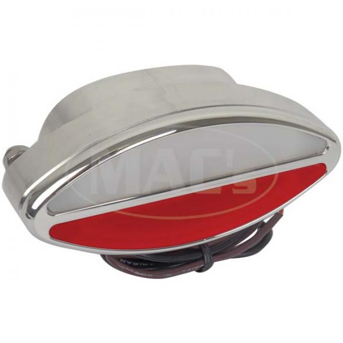 Billet Aluminum Oval Interior Light With White/Red Lens