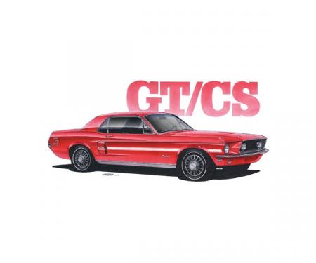 Limited Edition Print, Mustang, GT/CS, Red, 1968