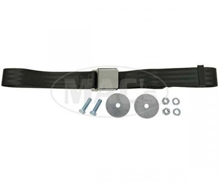 SeatBelt Solutions Early Ford | Mercury Retractable Lap Belt,  74" with Chrome Lift Latch HL1800H741000 | Black