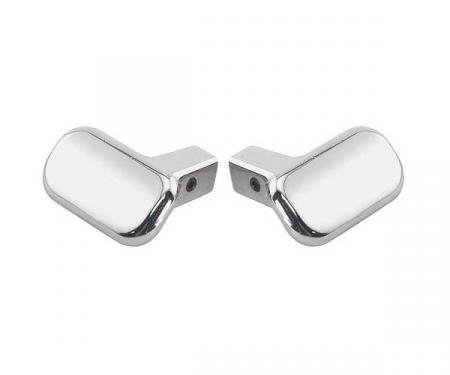 Ford Mustang Seat Back Latch Handle Set - Chrome - For Outboard Mounted Latch - 4 Pieces
