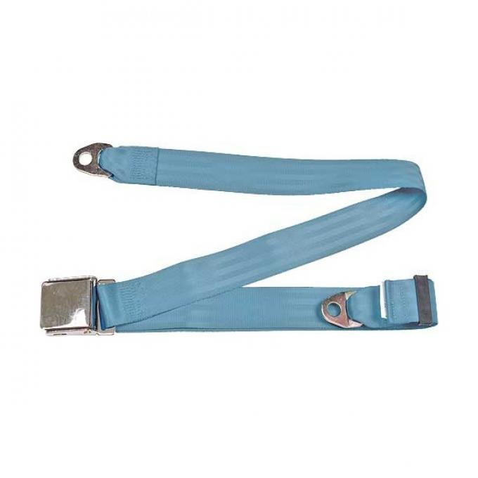 Seatbelt Solutions Universal Lap Belt, 74" with Chrome Lift Latch 1800744005 | Powder Blue