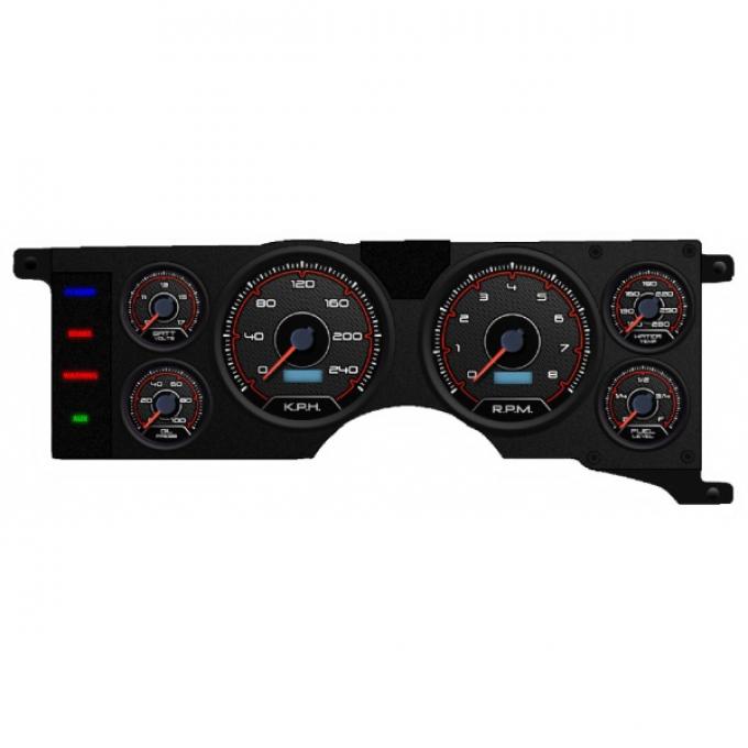 Mustang - New Vintage USA CFR Redline Series Kit - 6 Gauge Package, 1979-1986 -  Programmable Speedometer KPH