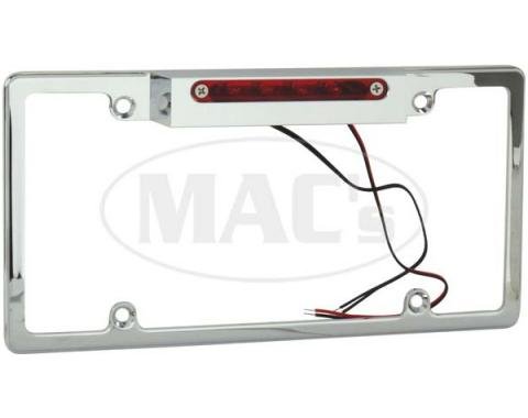 Billet License Plate Frame With 3rd Brake Light