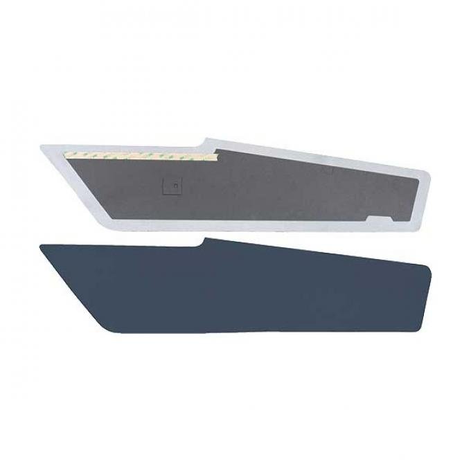 Ford Mustang Sail Panels - Dark Blue Tier Grain Vinyl - Fastback