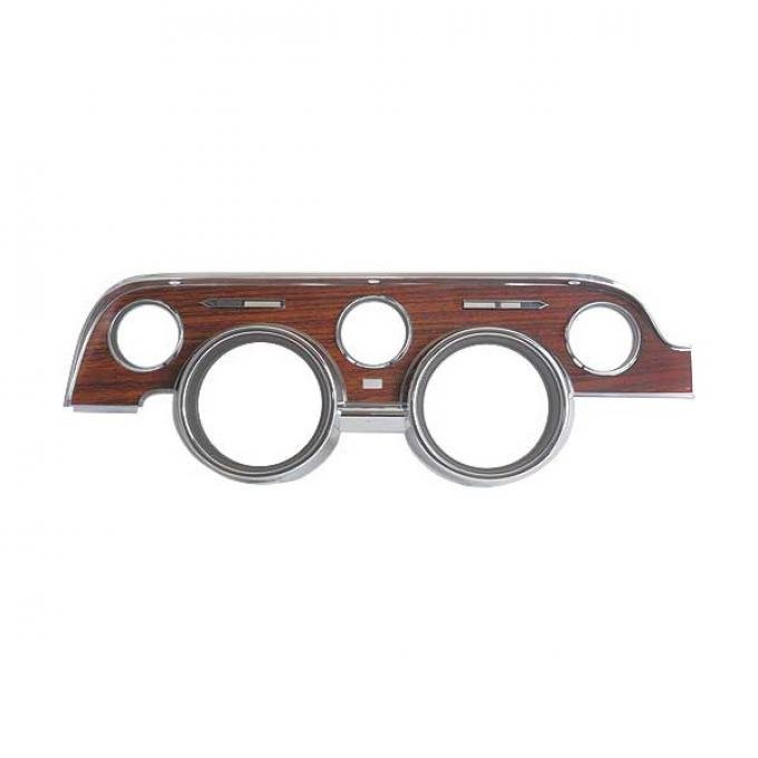 Ford Mustang Instrument Bezel - Plastic Wood Grain And Chrome