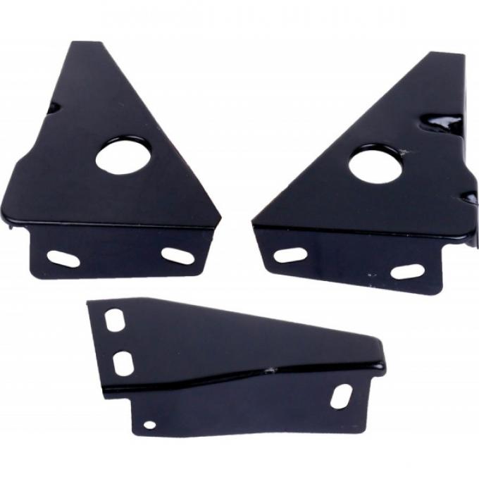 Ford Mustang Front Bumper Stone Deflector Bracket Set - 3 Pieces