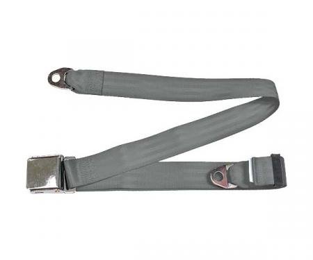 Seatbelt Solutions Universal Lap Belt, 74" with Chrome Lift Latch 1800746005 | Gray