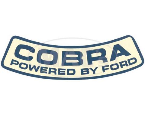 Ford Mustang Air Cleaner Decal - Cobra Powered By Ford - For Shelby