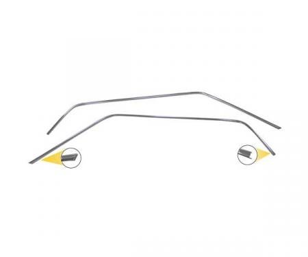 Ford Mustang Roof Drip Rail Mouldings - Bright Metal - Coupe