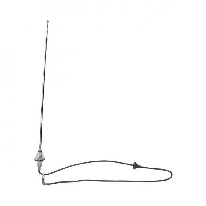 Ford Mustang Radio Antenna Assembly - Round Base - Economy Replacement